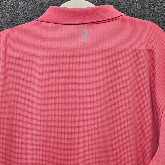 Izod Gold Polo Shirt Mens Size XXL Pink Logo Collared Short Sleeve Pullover - Picture 7 of 16